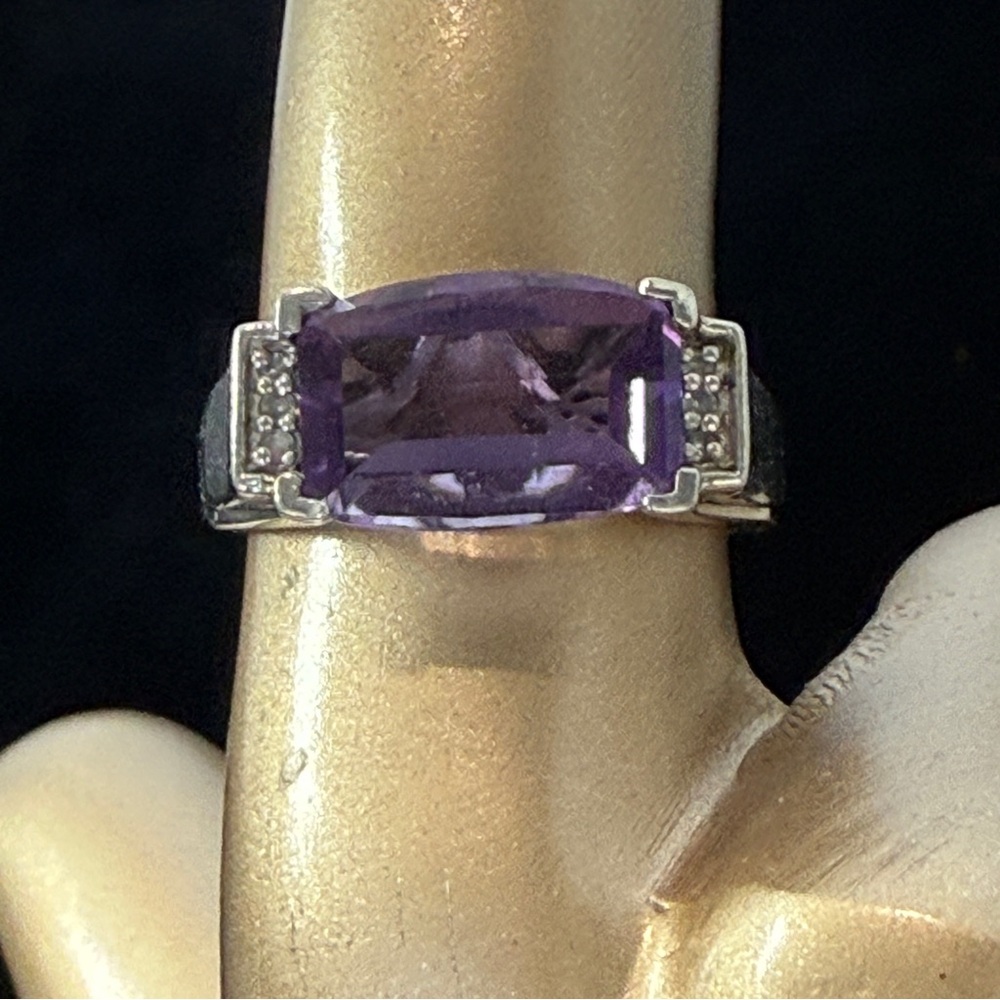 925 Silver and Amethyst Ring
